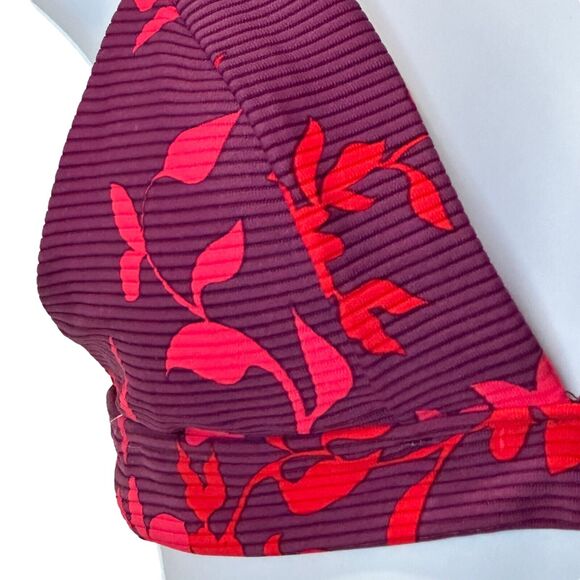 Seafolly Florence Textured Ribbed Two Piece Swimsuit Purple/Red Women 6 NWOT - Picture 6 of 9